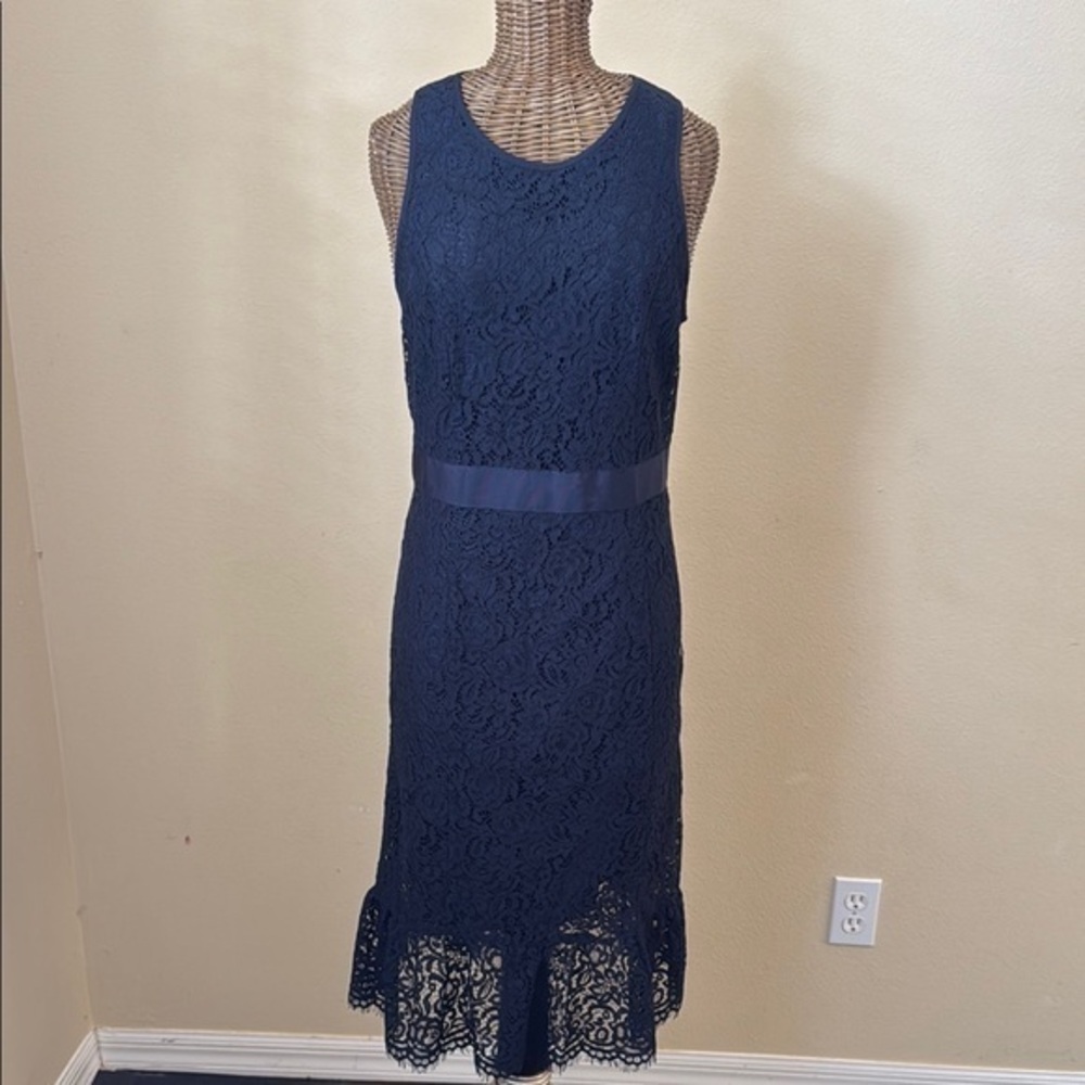 Banana Republic Navy Lace Dress 4